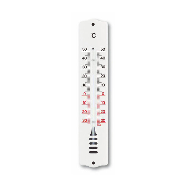 Thermometer M weiß -30°+50°C  205x 40 mm