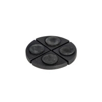 Pot Feet 4er Set rund 10x10x1,2cm black