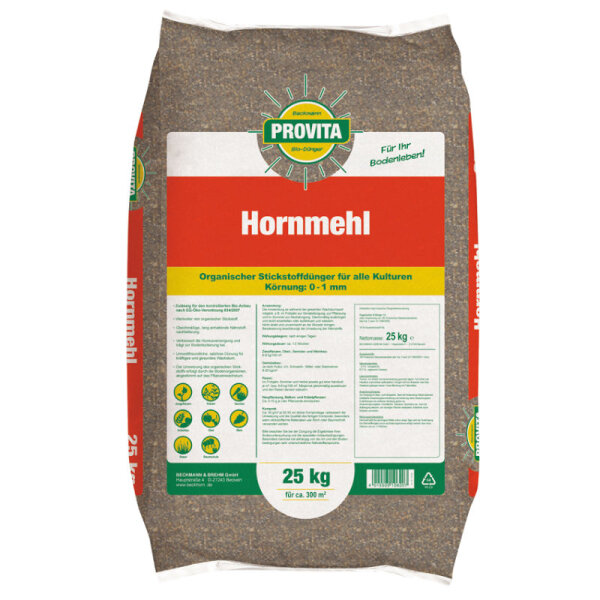 Beckmann Hornmehl gedämpft 14% N  250m²  25,0 kg