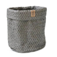 Sizo knitted Paper Bag 13cm grey 6er