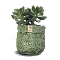 Sizo knitted Paper Bag 11cm olive 6er