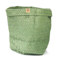 Sizo knitted Paper Bag 13cm olive 6er