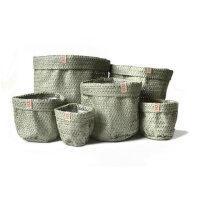Sizo knitted Paper Bag 15cm olive 3er