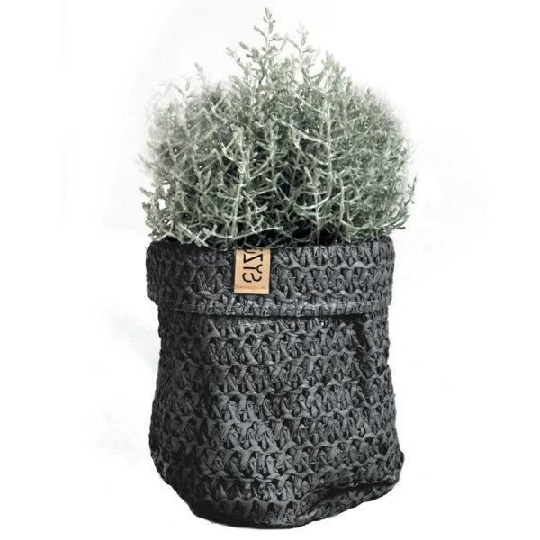 Sizo knitted Paper Bag 11cm black 6er