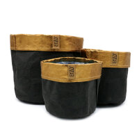 Sizo Paper Bag black / copper 13cm 6er