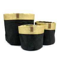 Sizo Paper Bag black / gold 13cm 6er