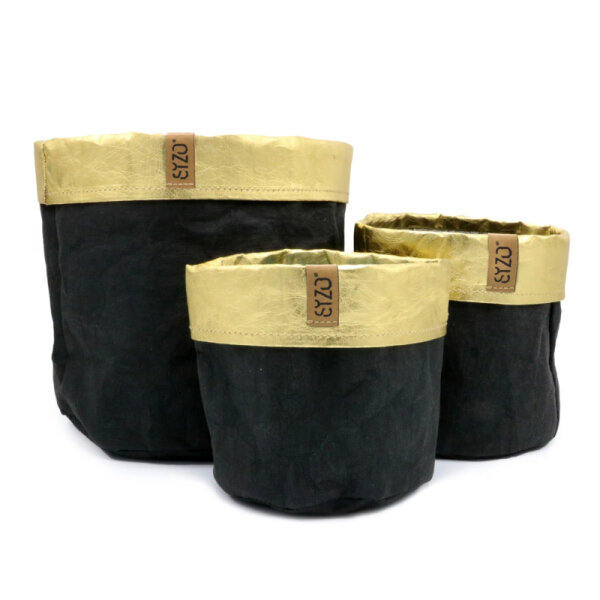 Sizo Paper Bag black / gold 20cm 1er