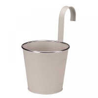 Balcony Hanging Pot Metal 15cm Ivory