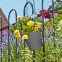 Balcony Hanging Pot Metal 15cm Slate