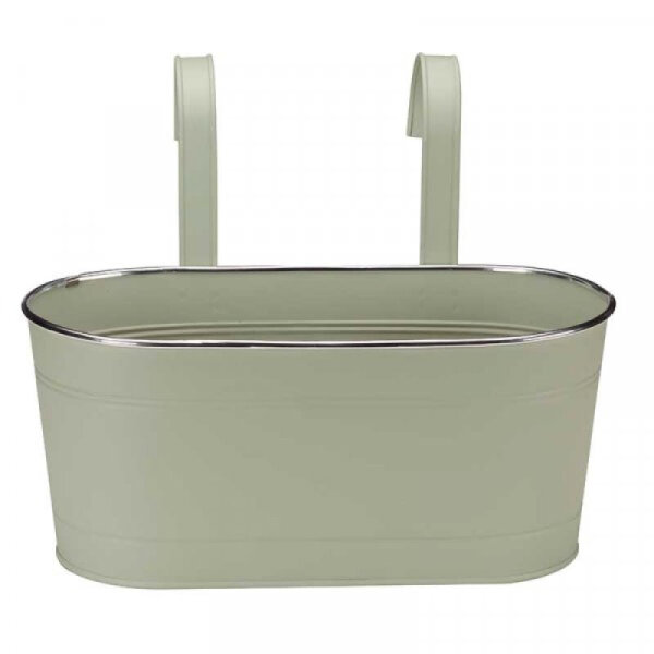 Balcony Hanging Planter Metal 30cm Sage