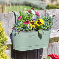 Balcony Hanging Planter Metal 30cm Sage