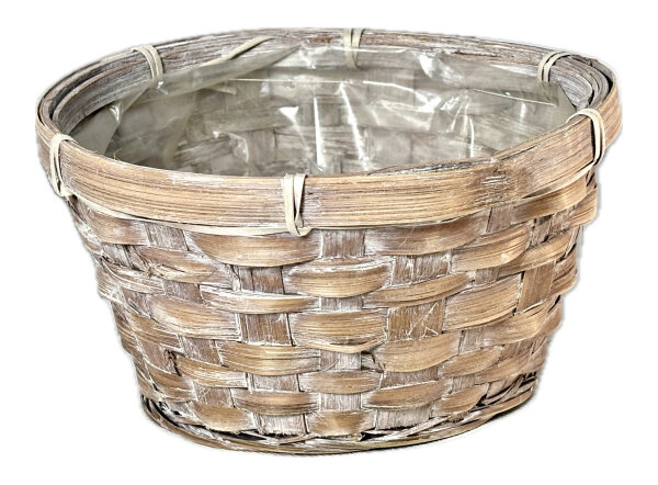 Bambussplit Korb grau washed 20x 10cm 5er