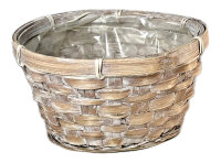 Bambussplit Korb grau washed 20x 10cm 5er