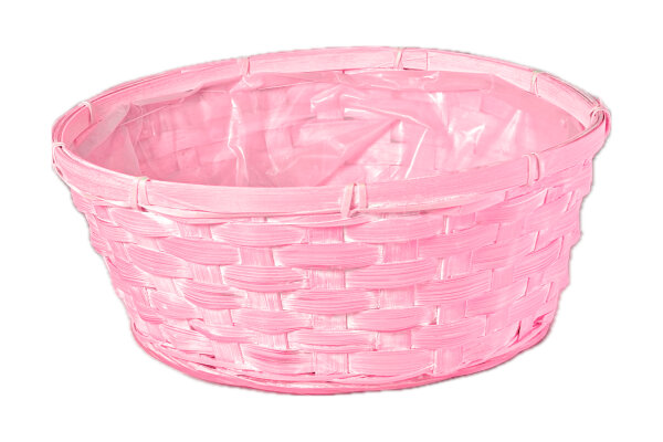 Bambussplit Korb rosa washed 20x 10cm 5er