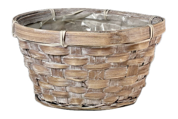 Bambussplit Korb braun washed 20x 10cm 5er