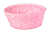 Bambussplit Korb rosa washed 25x 10cm 4er