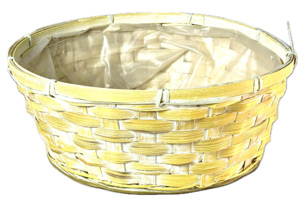 Bambussplit Korb gelb washed 25x 10cm 4er