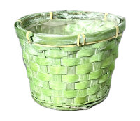 Bambussplit Korb braun washed 25x 10cm 4er