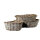 Weidenkorb Schale oval 25x15x9 cm grau