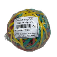 Gummiband Ball mixed 100g bunt