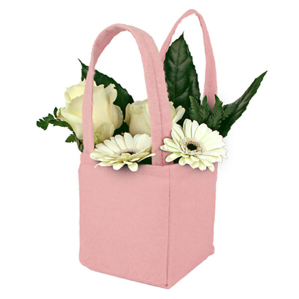 Tasche Filz Pastell 9,5x9x11cm rosa