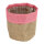 Tasche Jute Facile ø13cm x13cm Rand rosa