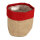 Tasche Jute Facile ø13cm x13cm Rand rot