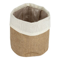 Tasche Jute Facile ø13cm x13cm Rand weiß