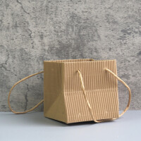 Tasche Ribbled Natural 12x12x12 cm natur