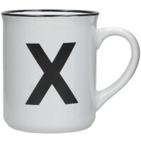 Mug X Stoneware White 12-8-10 cm