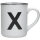 Mug X Stoneware White 12-8-10 cm